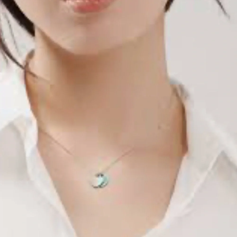 Authentic Tiffany & CO. Return To Enamel Blue Mini Double Heart Necklace. - Picture 13 of 14